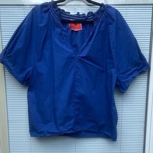 LA DoubleJ Royal Blue Cotton Blouse Medium
